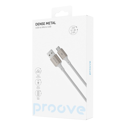 Купить Кабель Proove Dense Metal USB to Micro USB 2.4A (1m) 50497 - Ncase