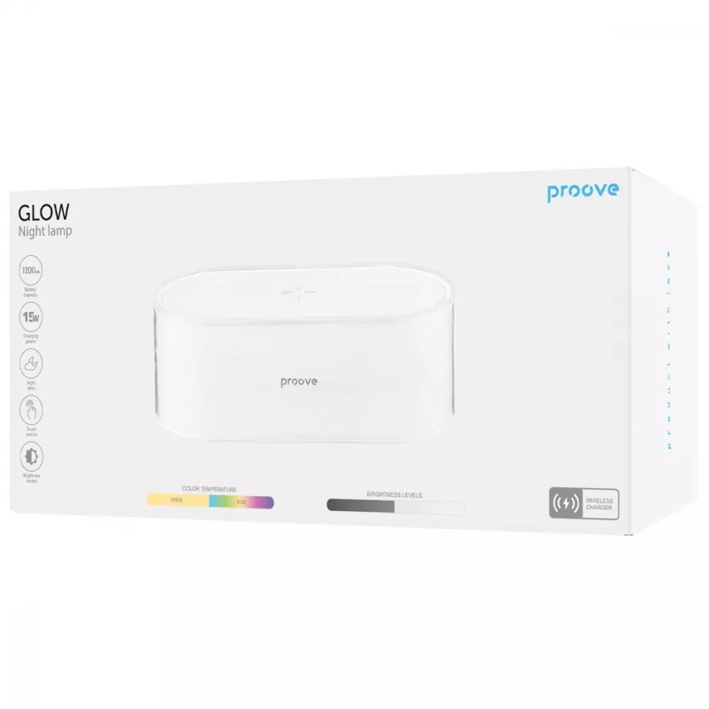 Нічник з Бездротовою Зарядкою Proove Glow 1200mAh — Придбати в Україні - фото 1