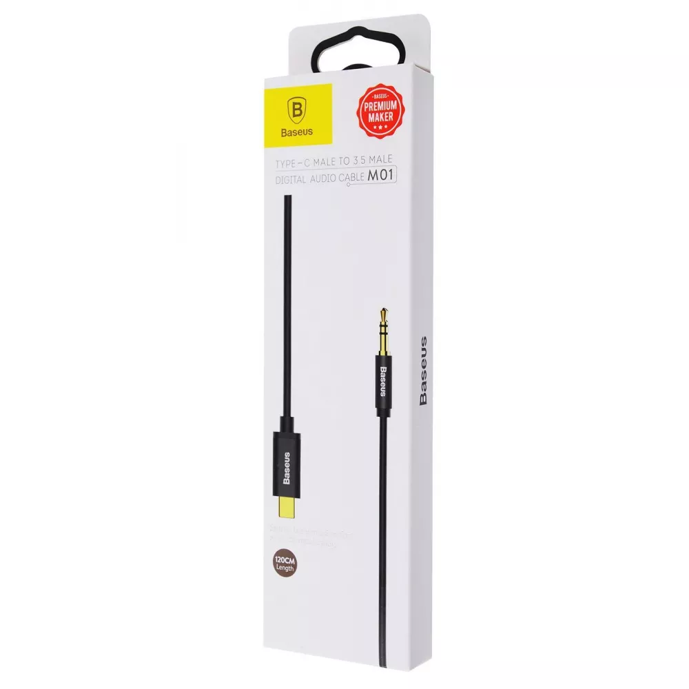 Кабель AUX Baseus Yiven Type-C to 3.5 mini jack (1.2m) - фото 1