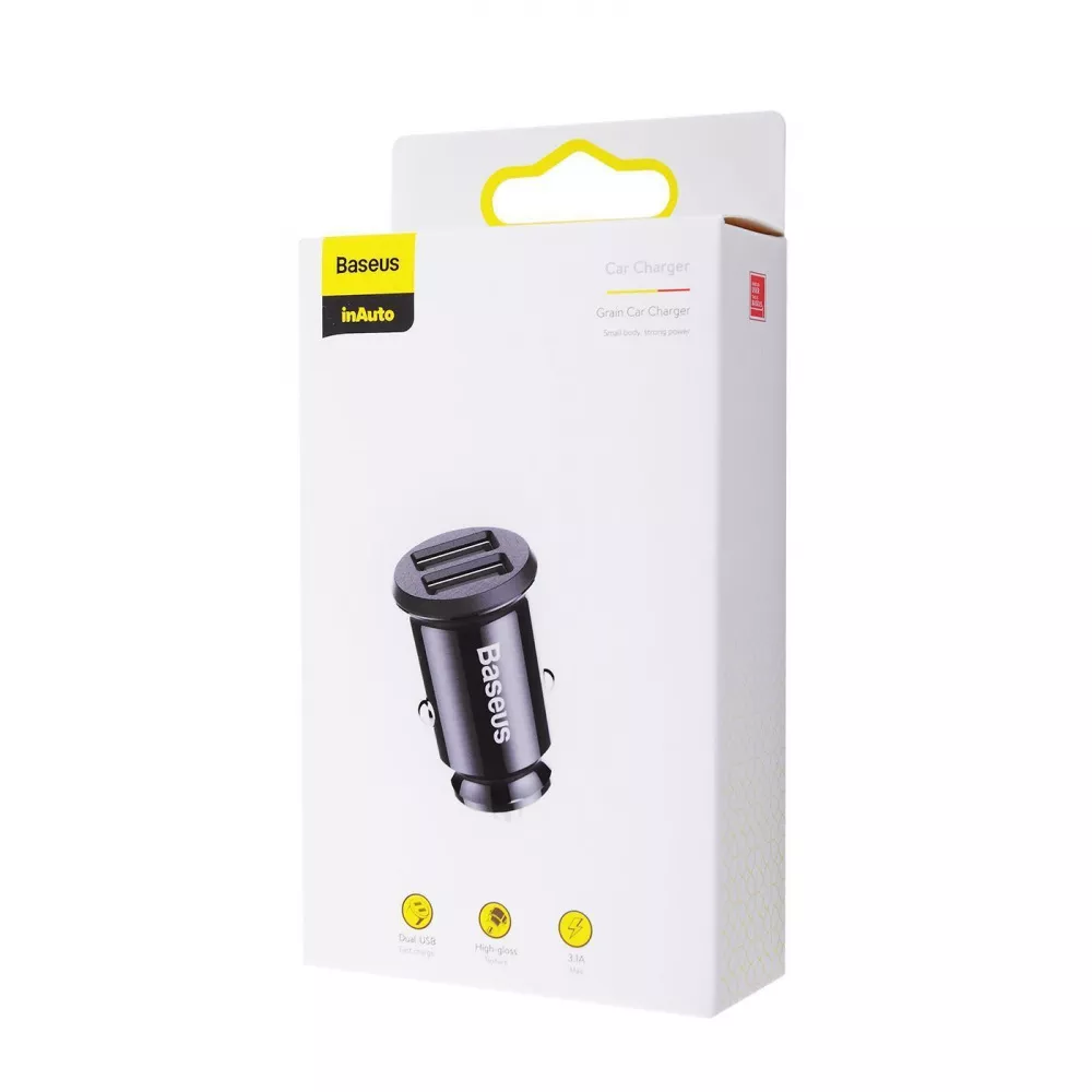 Автомобильное ЗУ Baseus Grain 3.1A 2USB