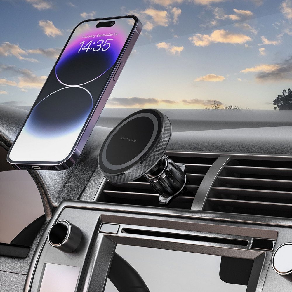 Автомобільний тримач Proove Carbon Magnetic Air Outlet Car Mount — Придбати в Україні - фото 5