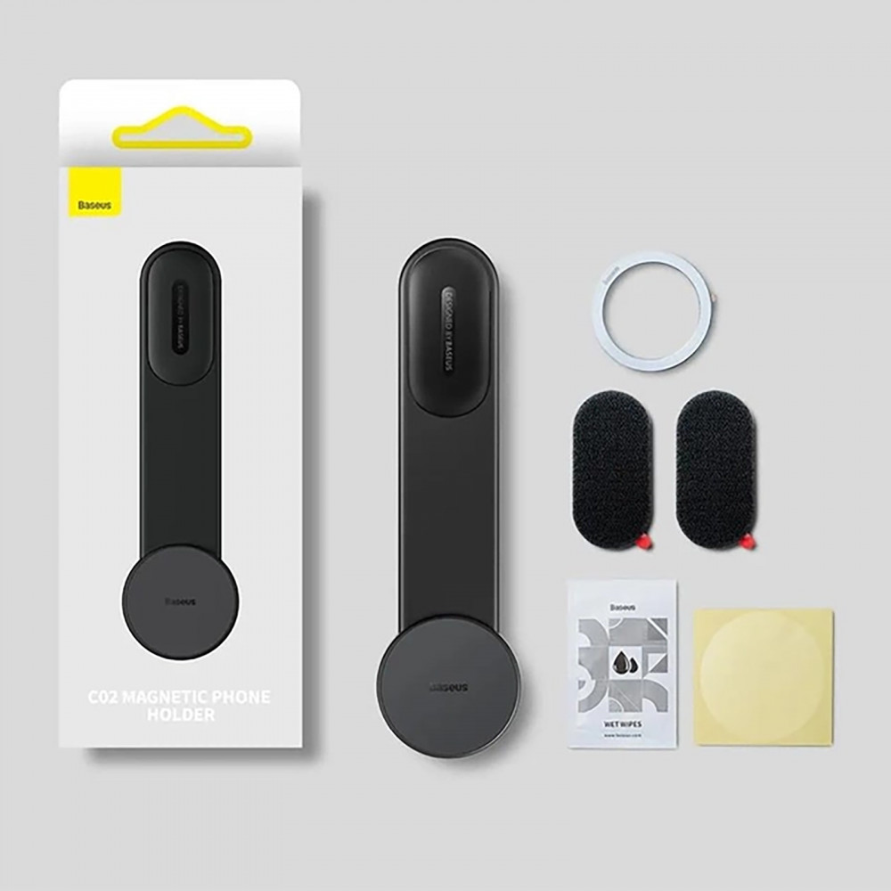 Автомобільний тримач Baseus C02 Magnetic Car Mount black на малюнкі №5