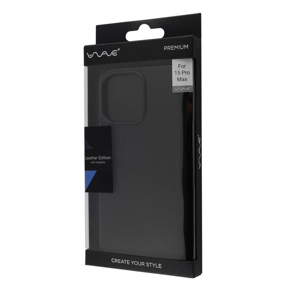 Чехол WAVE Premium Leather Edition Case with Magnetic Ring iPhone 15 Pro Max - фото 1