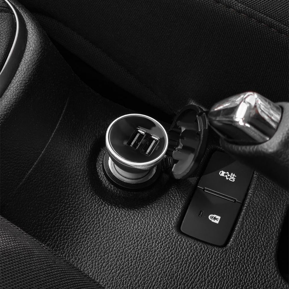 Car Charger Baseus Digital Display Dual USB 4.8A Car Charger 24W - фото 6