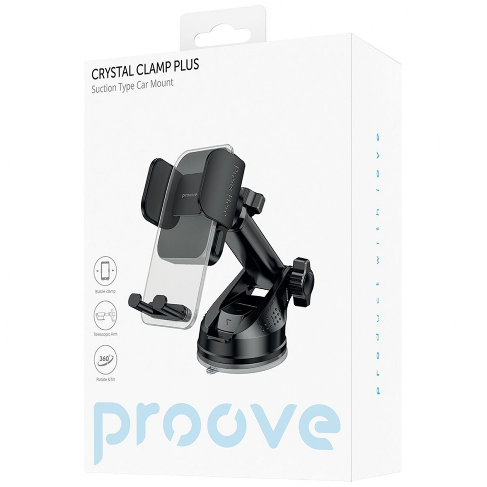 Автодержатель Proove Crystal Clamp Plus Suction Type Car Mount