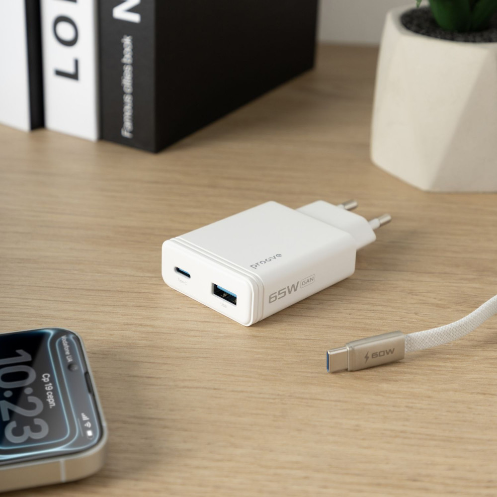 СЗУ Proove Slender 65W (Type-C + USB) - фото 7