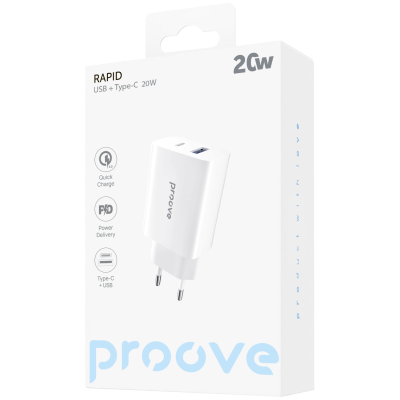 Купить СЗУ Proove Rapid 20W (Type-C + USB) 34915 - Ncase