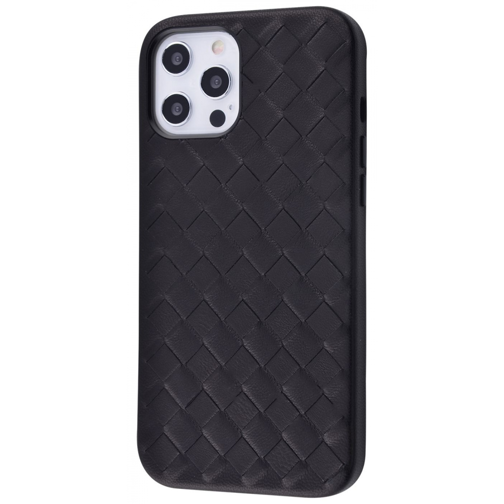 Чехол Genuine Leather Case Weaving Series iPhone 12 Pro Max