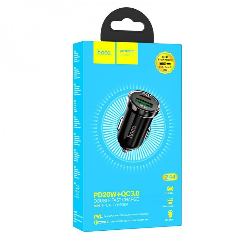 АЗП Hoco Z44 Leading 20W (Type-C + USB) — Придбати в Україні