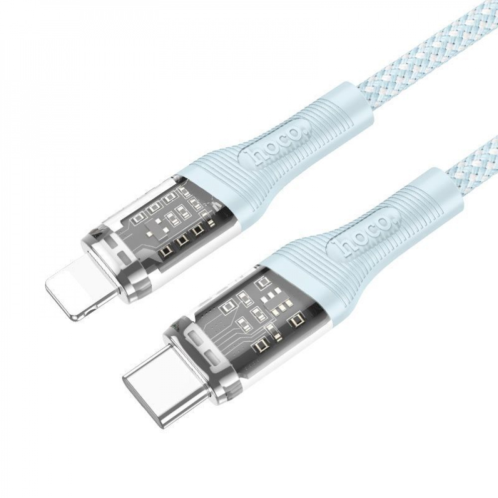 Кабель Hoco U111 Transparent Discovery Type-C to Lightning (1.2m) — Придбати в Україні - фото 2
