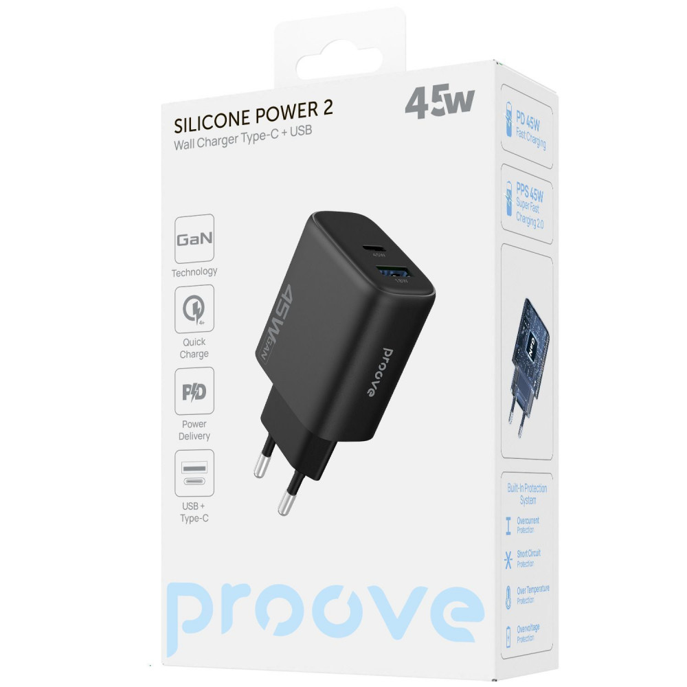 МЗП Proove Silicone Power 2 45W (Type-C+USB) — Придбати в Україні - фото 1