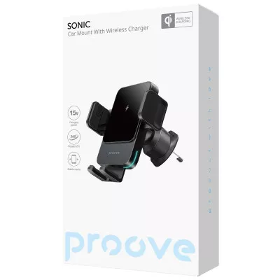 Купить Автомобільний тримач з Бездротовим ЗП Proove Sonic 15W 55538 - Ncase