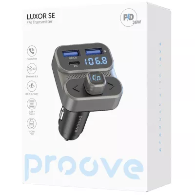 АЗП Proove FM Launcher Luxor SE 36W (PD+QC3.0) Type-C+USB — Придбати в Україні