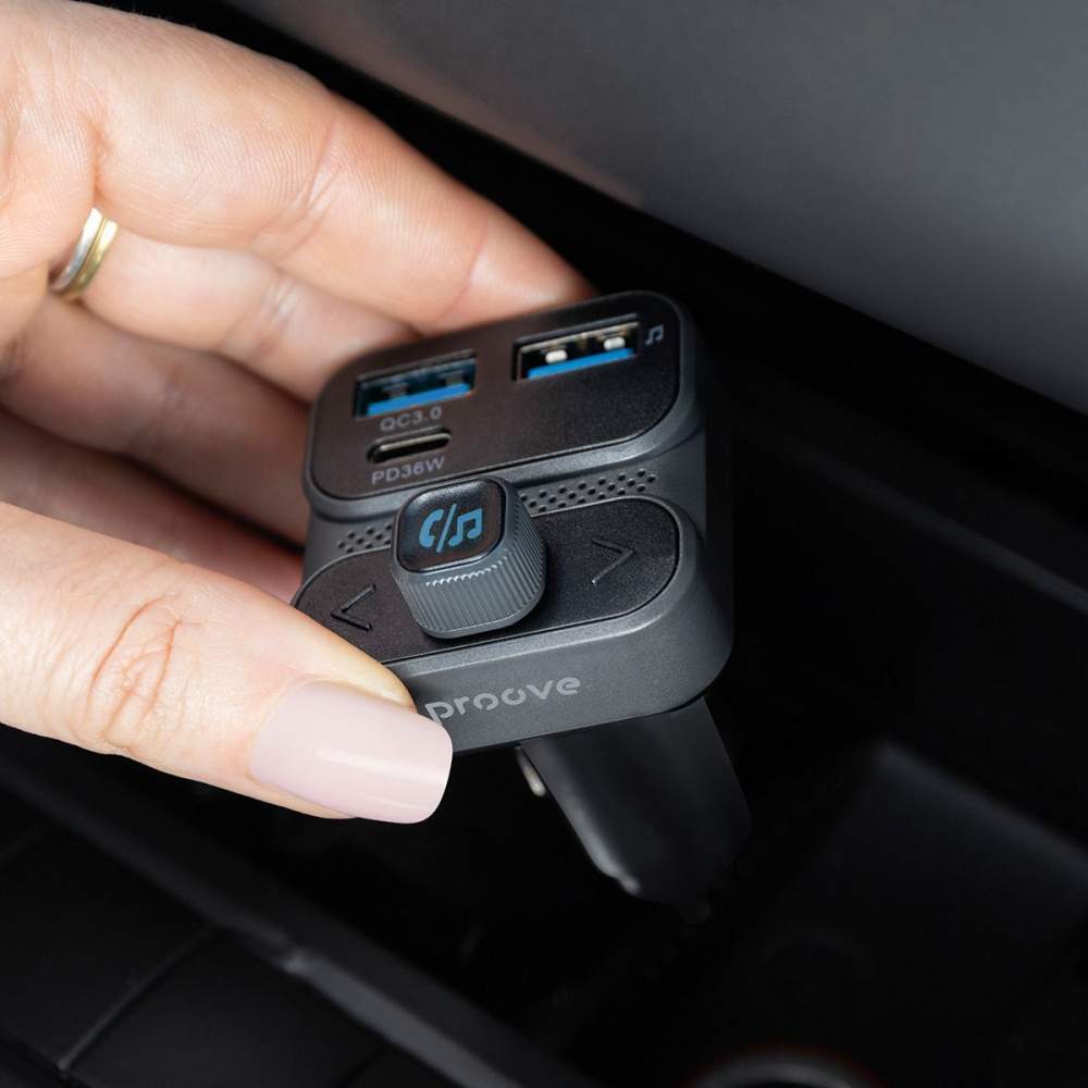 Автомобильное ЗУ Proove FM Launcher Luxor SE 36W (PD+QC3.0) Type-C+USB - фото 10
