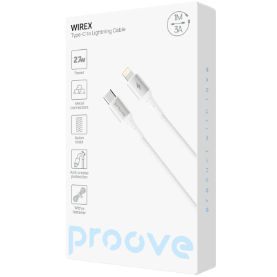 Кабель Proove WireX Type-C to Lightning 27W (1m) — Придбати в Україні