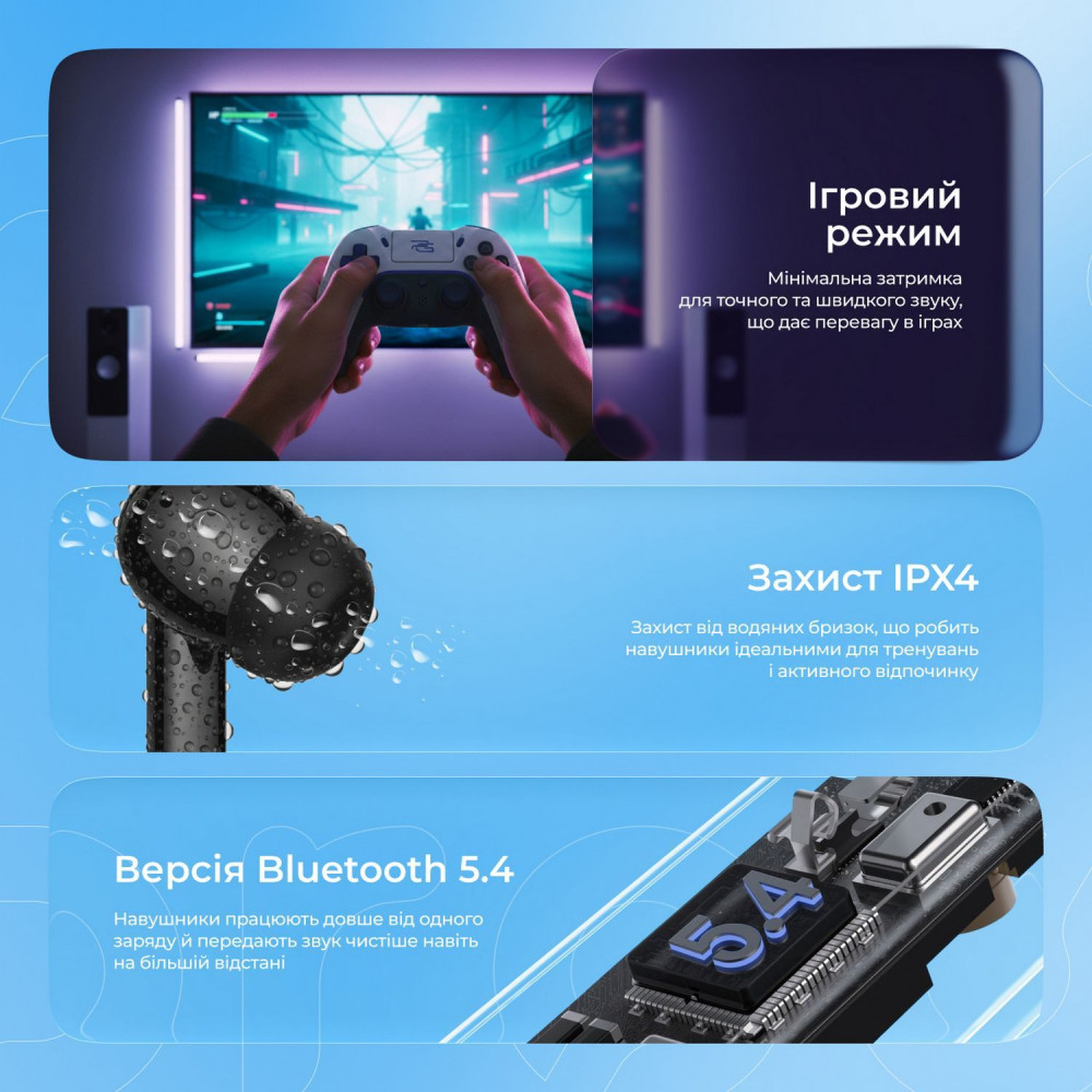 Бездротові навушники Proove Intro Pro TWS with ANC (APP) — Придбати в Україні - фото 1