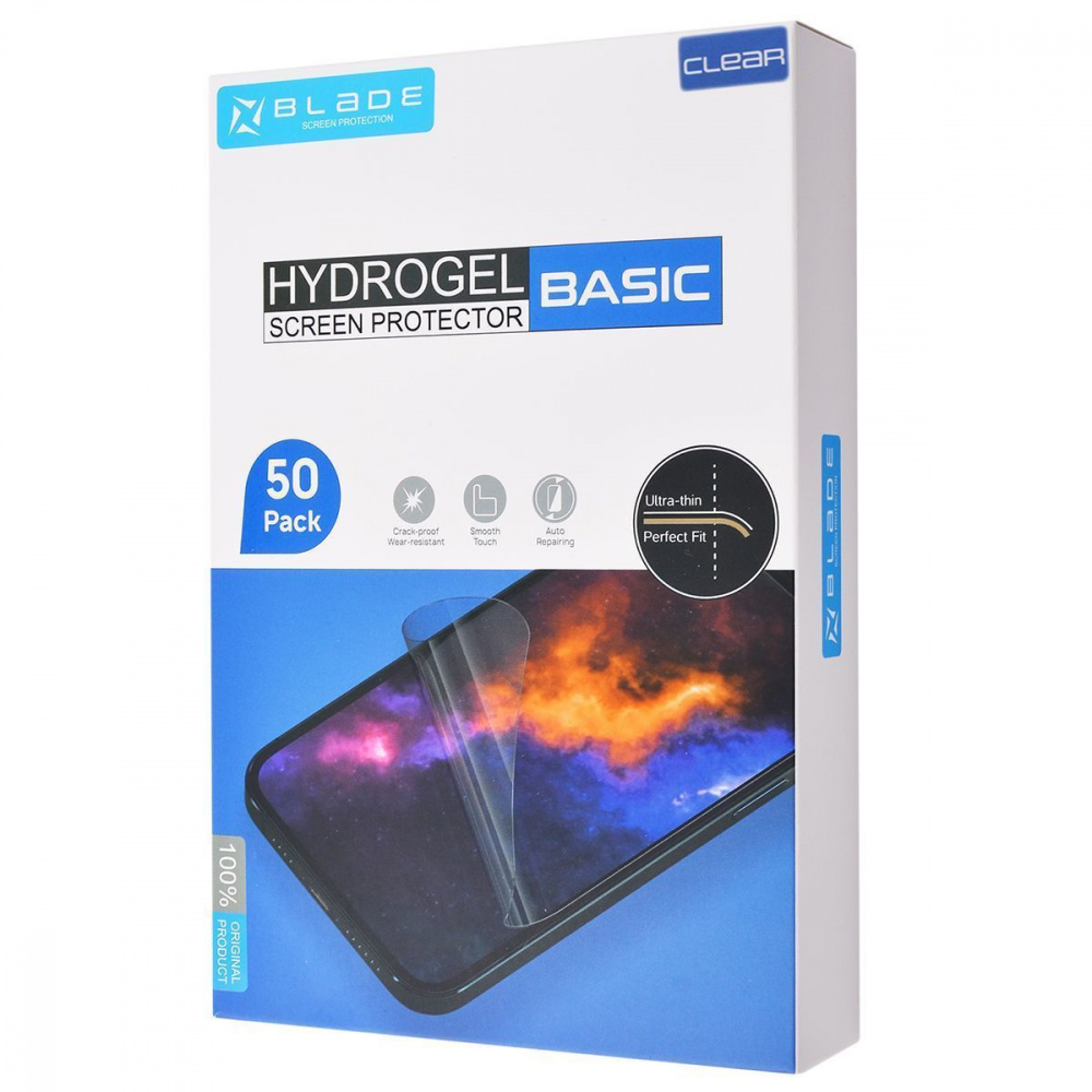 Защитная гидрогелевая пленка BLADE Hydrogel Screen Protection BASIC (clear glossy)