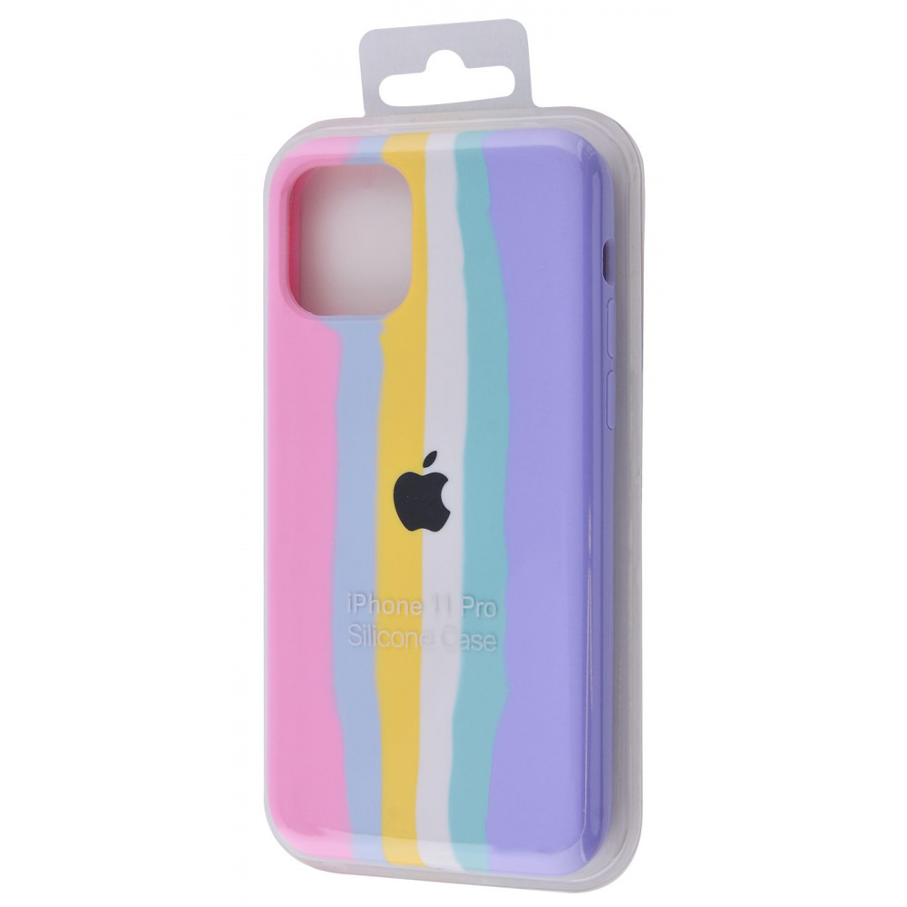 Чехол Rainbow Silicone Case iPhone 11 Pro - фото 1