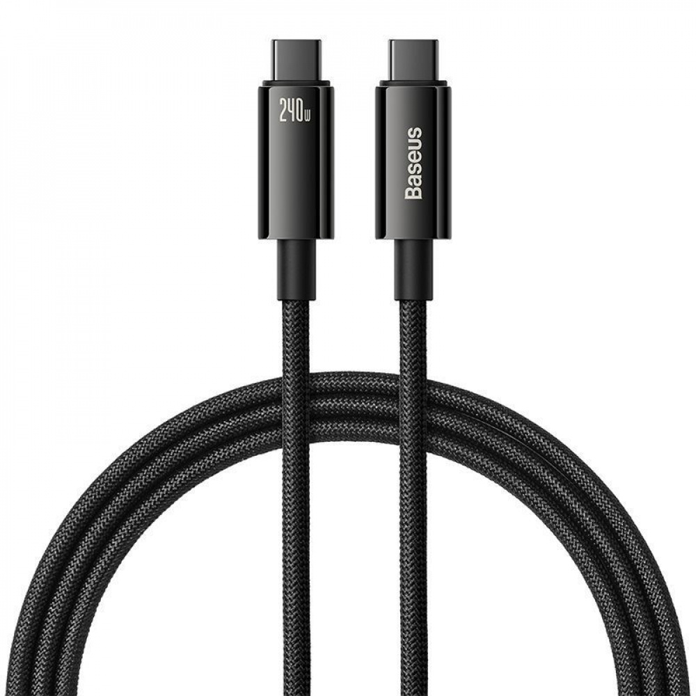 Кабель Baseus Tungsten Gold Fast Charging Type-C to Type-C 240W (1m)