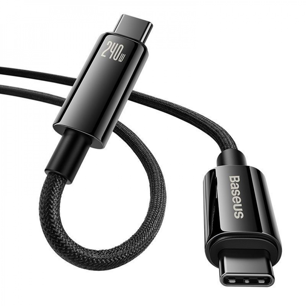 Кабель Baseus Tungsten Gold Fast Charging Type-C to Type-C 240W (1m) - фото 5