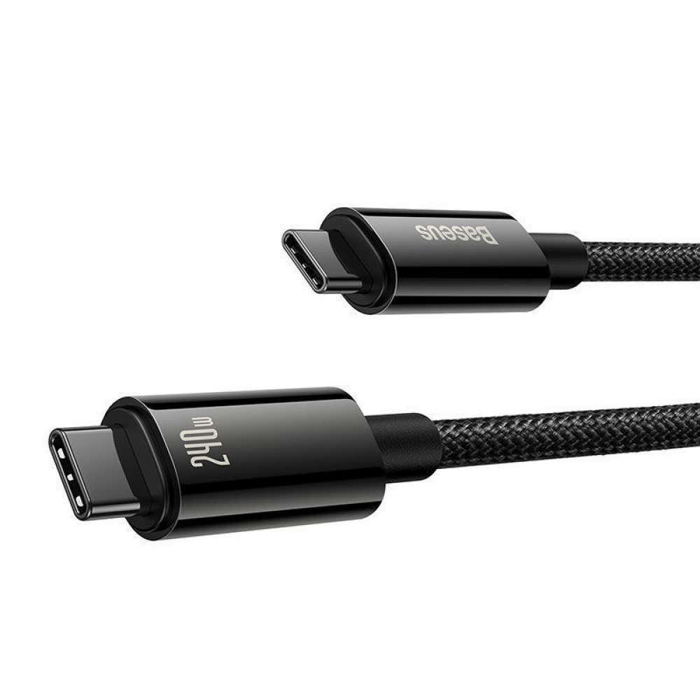 Кабель Baseus Tungsten Gold Fast Charging Type-C to Type-C 240W (1m) - фото 7