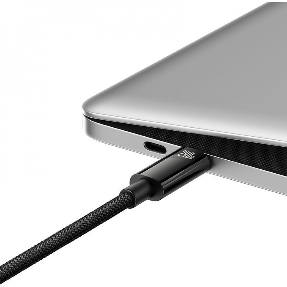 Кабель Baseus Tungsten Gold Fast Charging Type-C to Type-C 240W (1m) - фото 4
