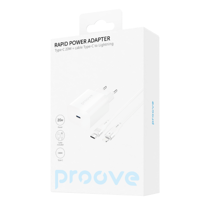 Купить СЗУ Proove Rapid 20W (Type-C) + Кабель Type-C to Lightning 54677 - Ncase