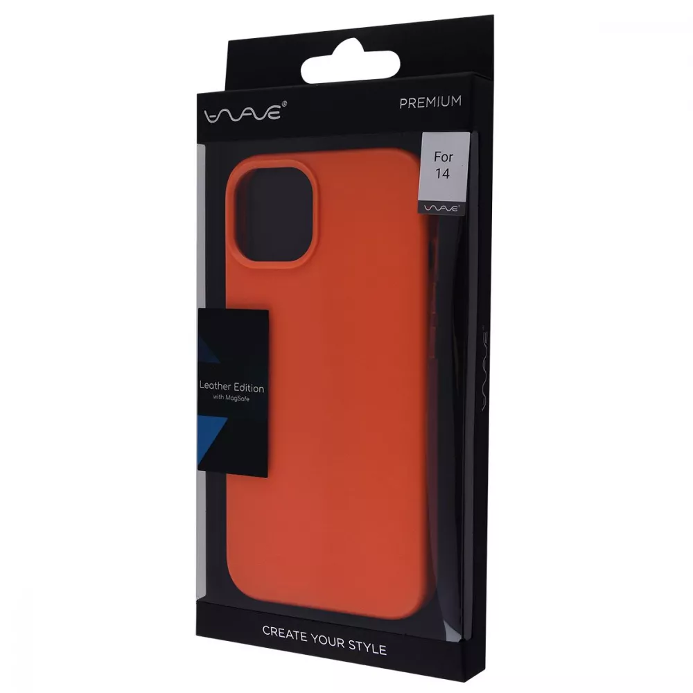 Чехол WAVE Premium Leather Edition Case with Magnetic Ring iPhone 14 - фото 1