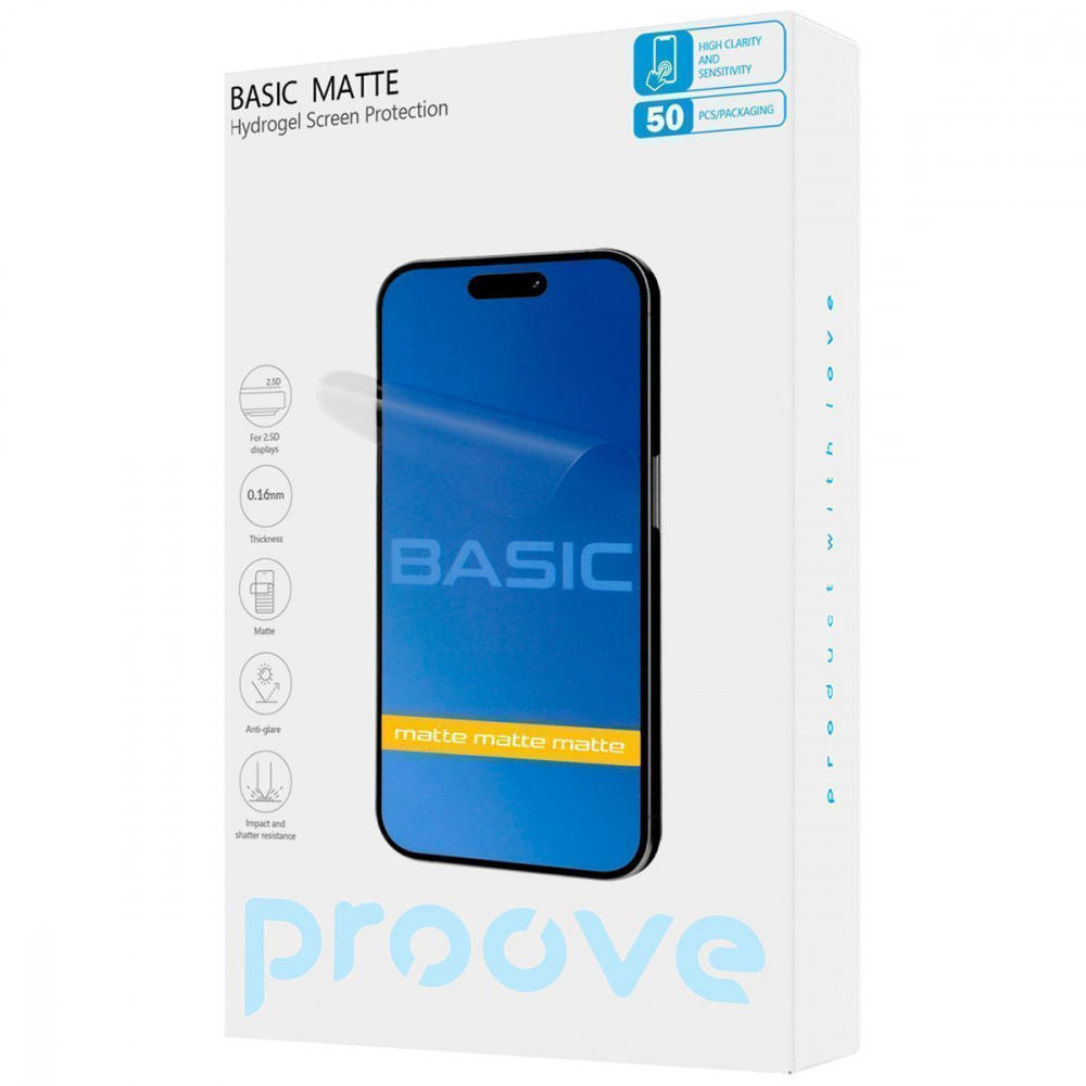 Захисна гідрогелева плівка Proove Hydrogel Screen Protection BASIC Matte — Придбати в Україні