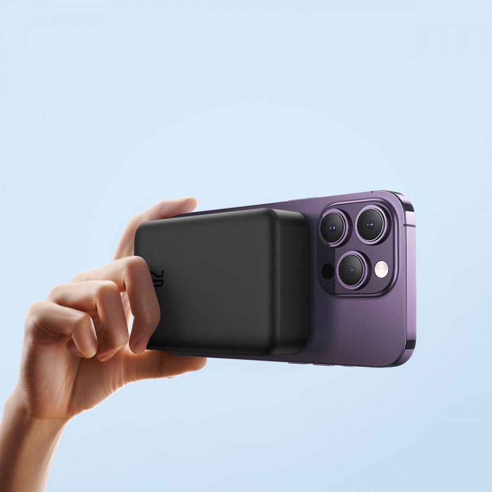 Портативна Батарея Baseus Magnetic Mini 20W 20000mAh (With cable Type-C to Type-C 20V/3A 0.3m) purple на малюнкі №6