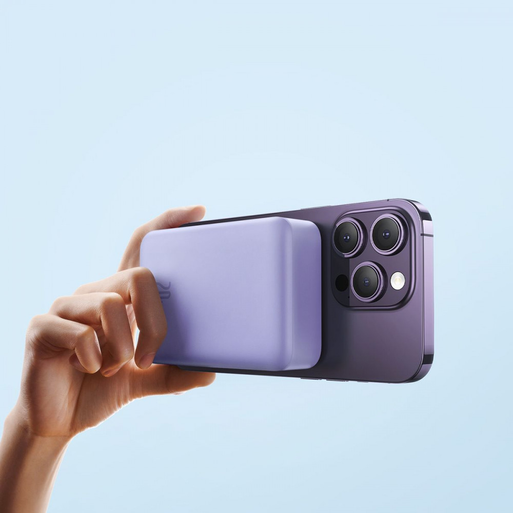 Портативна Батарея Baseus Magnetic Mini 20W 20000mAh (With cable Type-C to Type-C 20V/3A 0.3m) purple на малюнкі №3