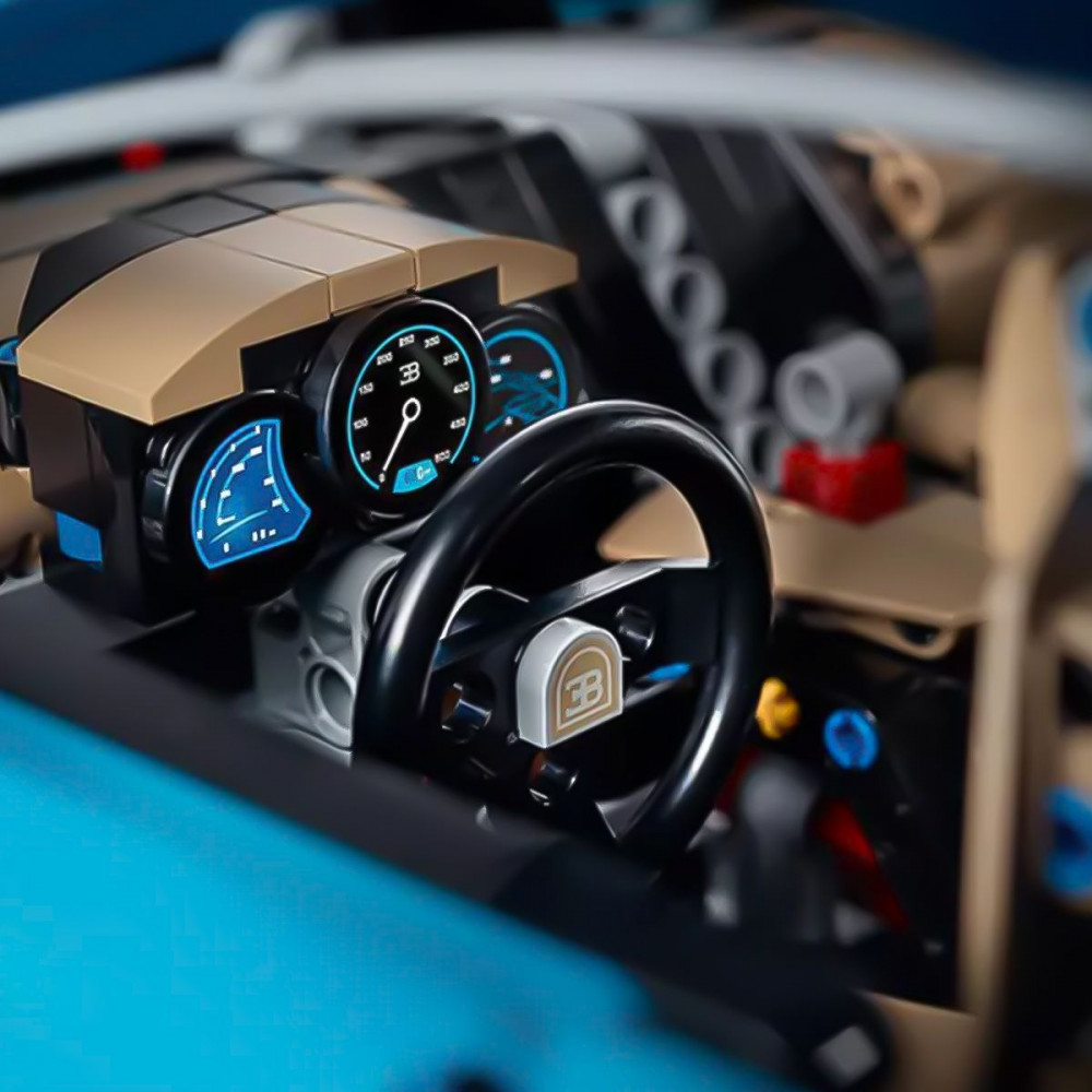 Машинка-конструктор Bugatti Chiron blue (68035) Синий на картинке №8