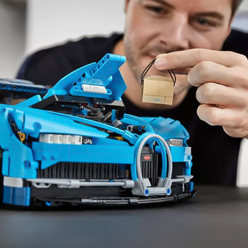 Машинка-конструктор Bugatti Chiron blue (68035) Синий на картинке №9