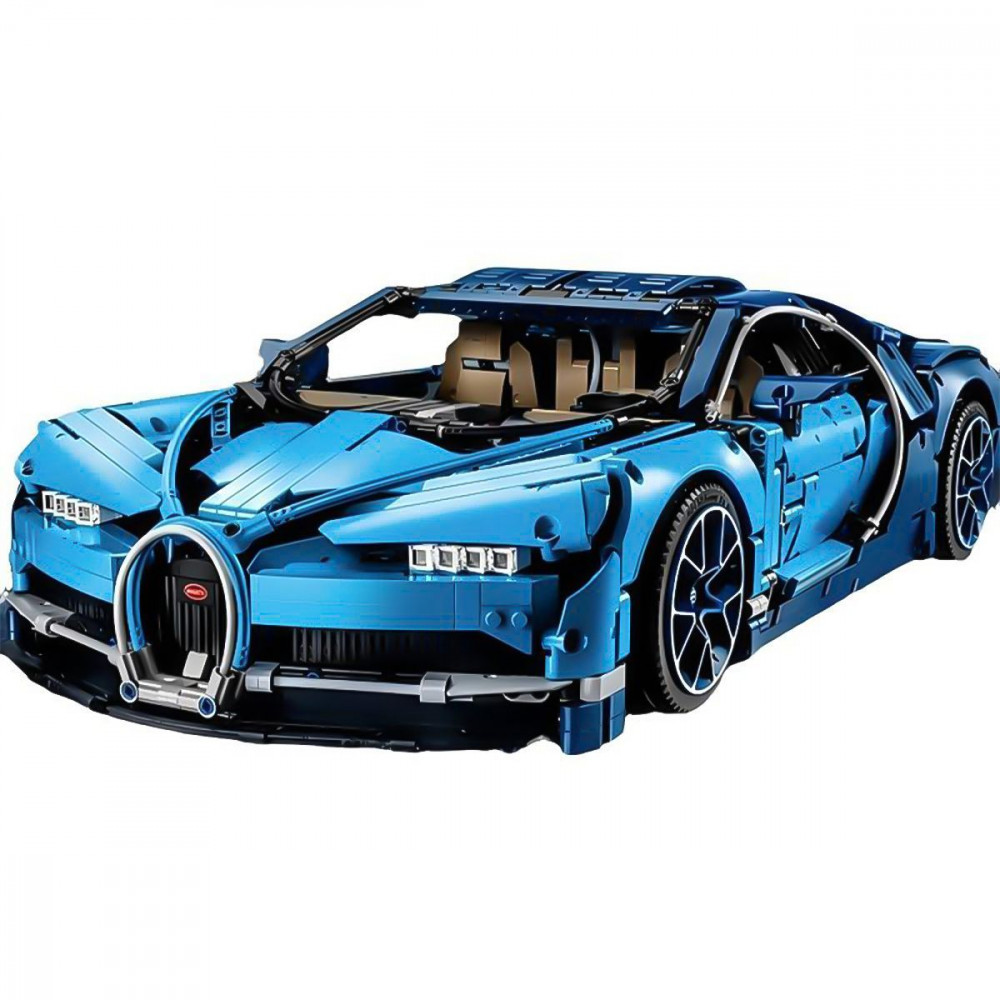 Машинка-конструктор Bugatti Chiron blue (68035) Синий на картинке №1