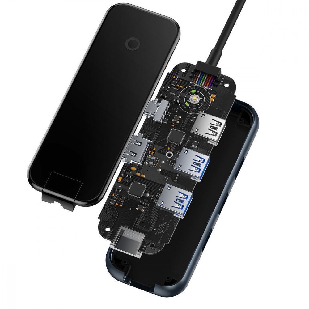 Type-C-Хаб Baseus AcmeJoy 6-Port Type-C HUB (Type-C to HDMI + 2xUSB3.0 + USB2.0 + Type-C PD&Data + RJ45) - фото 5