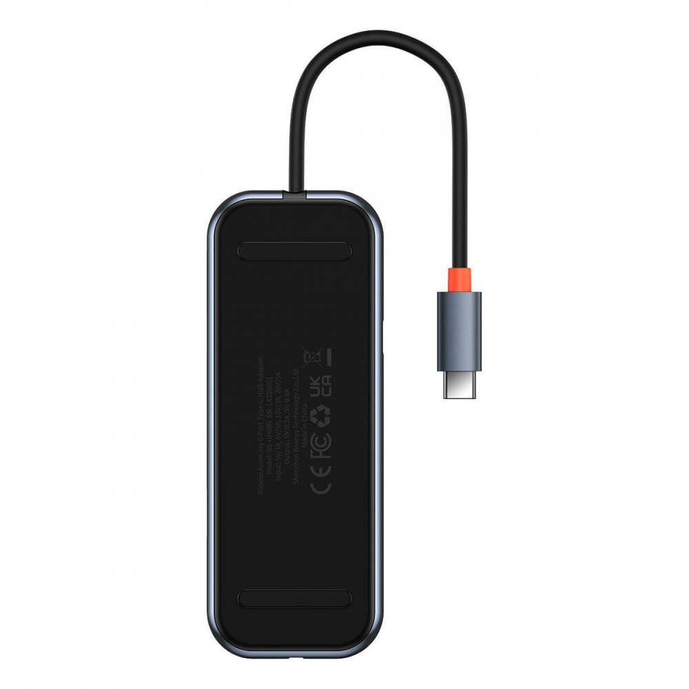 Type-C-Хаб Baseus AcmeJoy 6-Port Type-C HUB (Type-C to HDMI + 2xUSB3.0 + USB2.0 + Type-C PD&Data + RJ45) - фото 4
