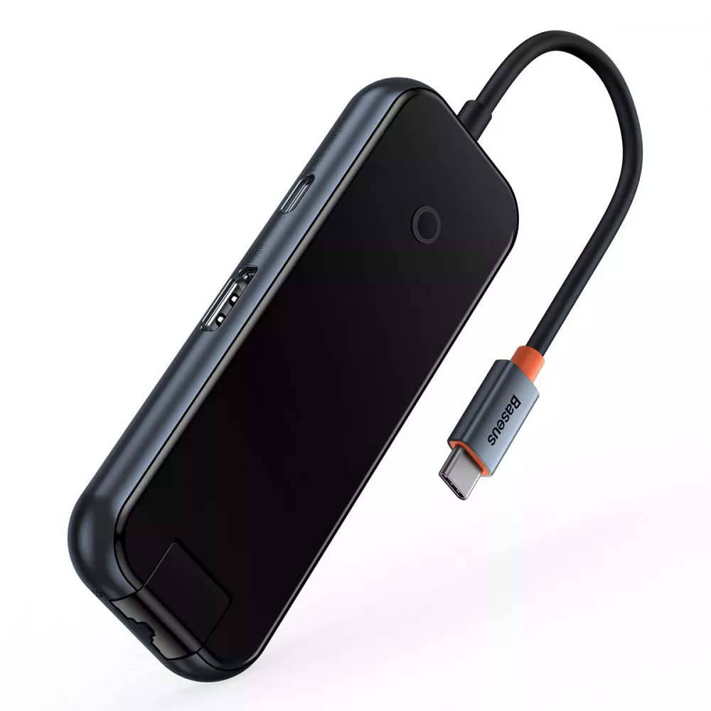 Type-C-Хаб Baseus AcmeJoy 6-Port Type-C HUB (Type-C to HDMI + 2xUSB3.0 + USB2.0 + Type-C PD&Data + RJ45) - фото 2