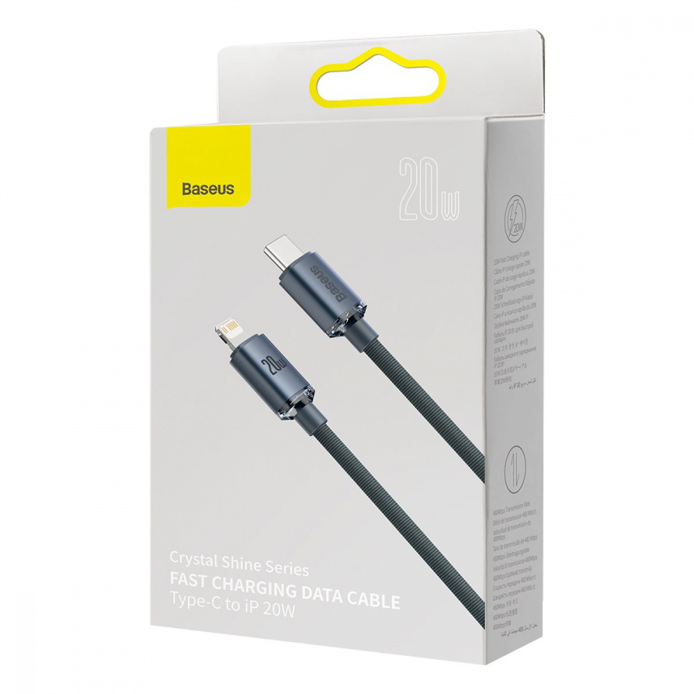 Кабель Baseus Crystal Shine Series Fast Charging Type-C to Lightning 20W (1.2m) — Придбати в Україні - фото 1