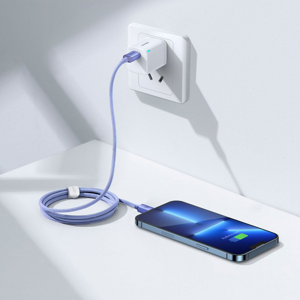 Кабель Baseus Crystal Shine Series Fast Charging Type-C to Lightning 20W (1.2m) - фото 2