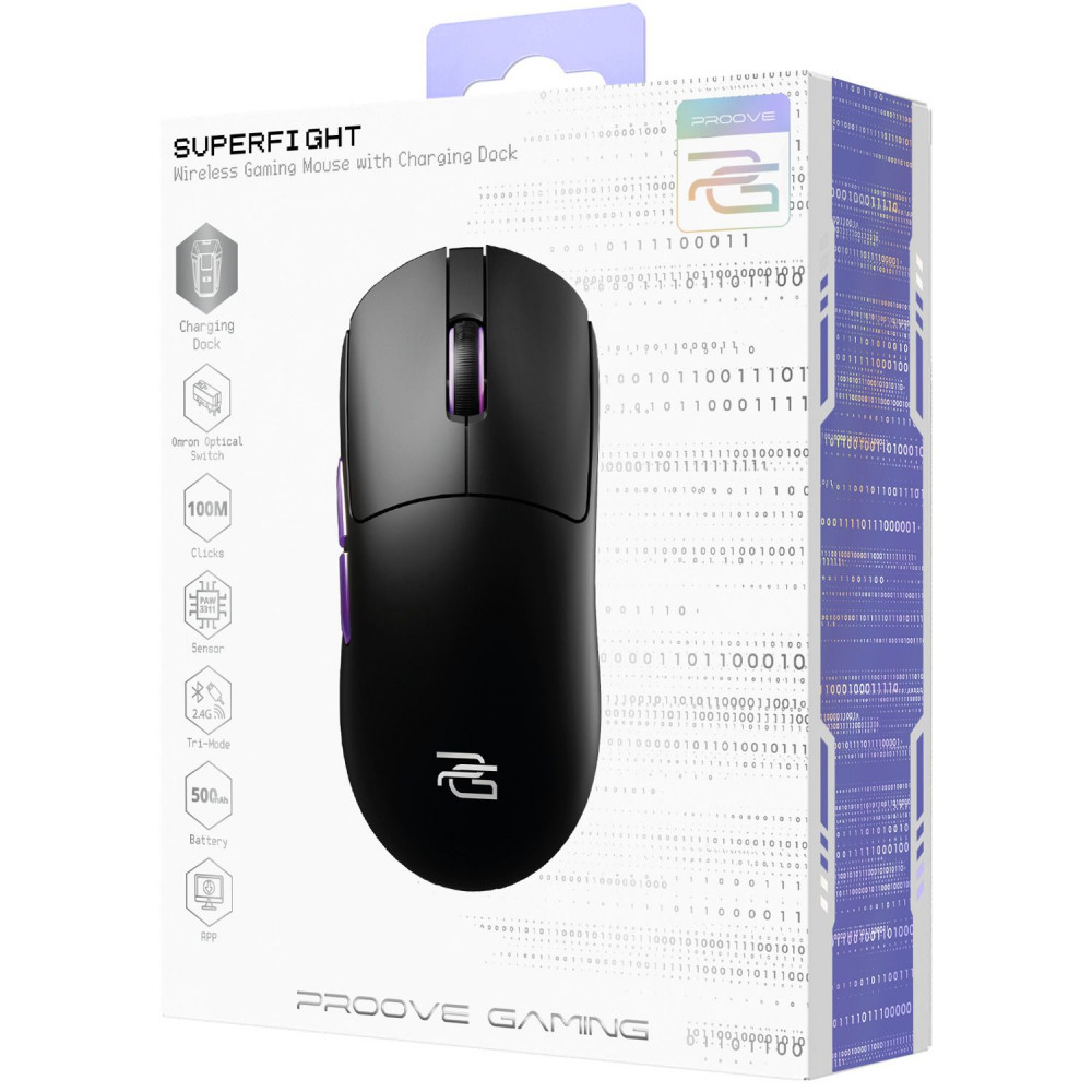 Бездротова ігрова миша Proove Gaming Superfight Wireless with charging dock — Придбати в Україні - фото 1
