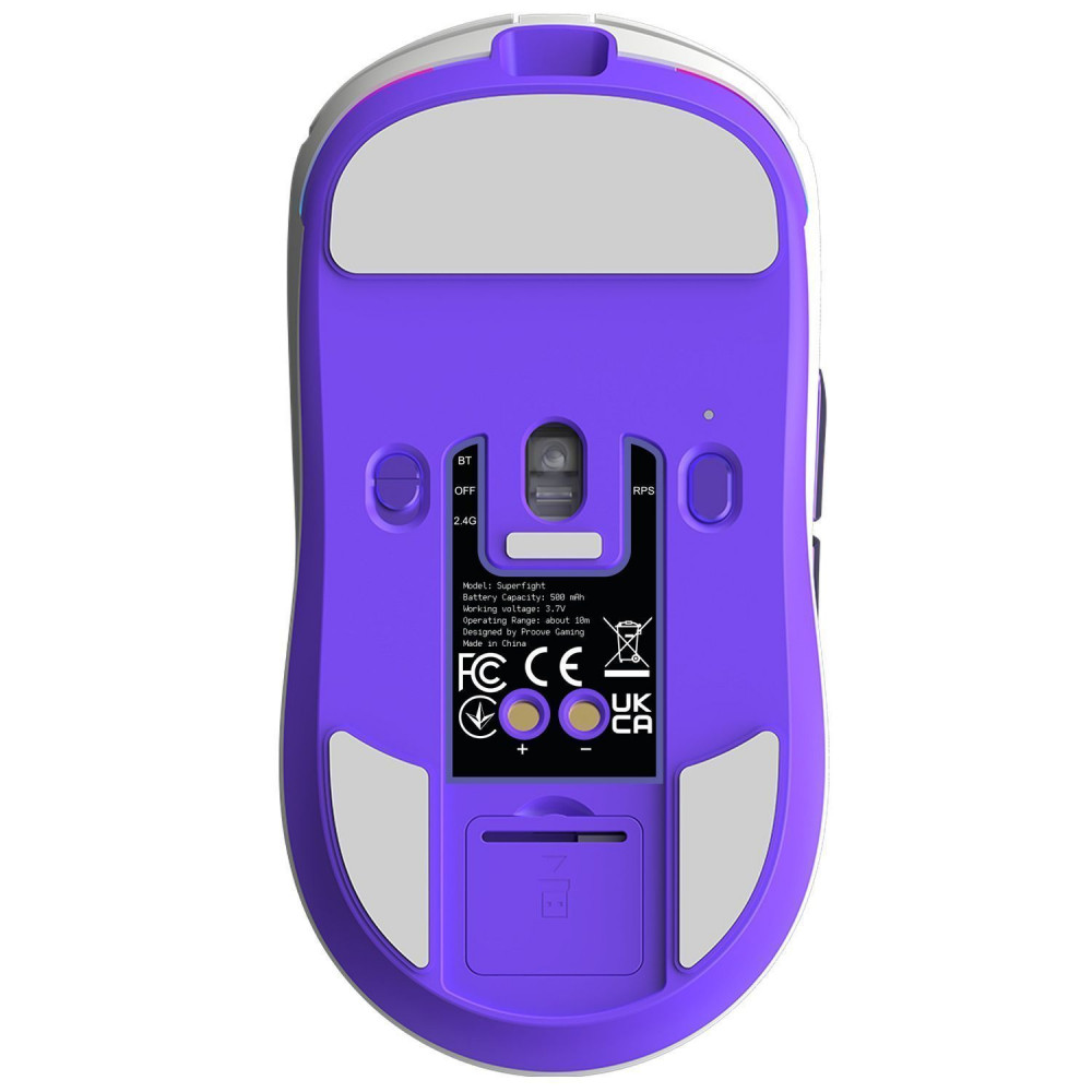 Беспроводная игровая мышь Proove Gaming Superfight Wireless with charging dock black/purple (WMSW00122001) Чёрный/фиолетовый на картинке №14