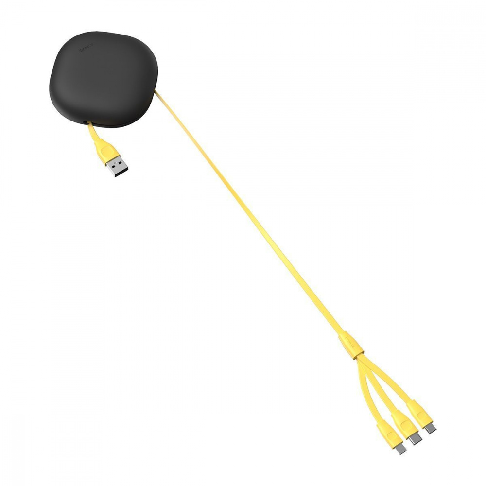 Кабель Baseus Lets Go Little Reunion One-Way Stretchable 3-in-1 (Micro USB+Lightning+Type-C) 3A (0.8 - фото 3