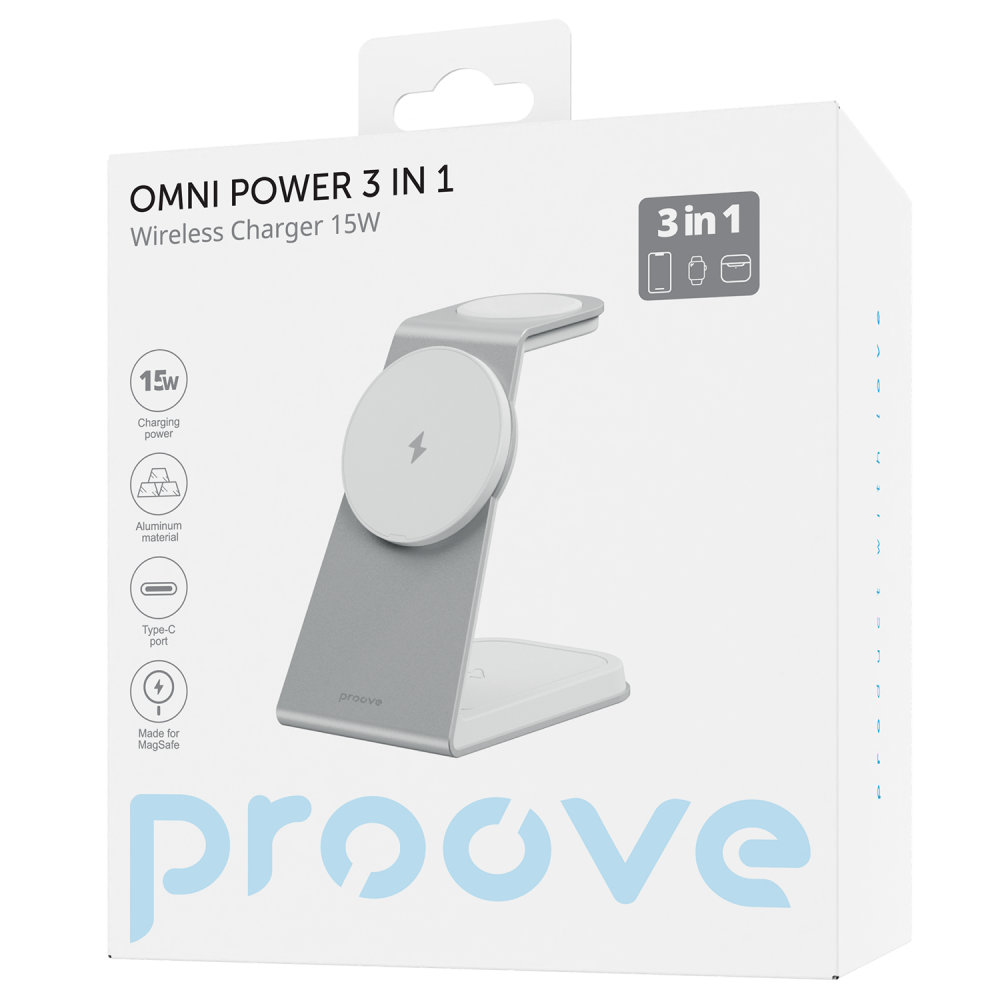 Беспроводное ЗУ Proove Omni Power 3 in 1 - фото 1