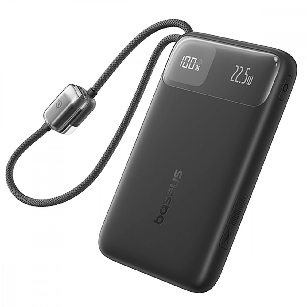 Портативна Батарея Baseus EnerFill FC11 Digital Display 10000mAh 22.5W + Кабель Type-C to Type-C beige (E0030401) Бежевый на картинке №3