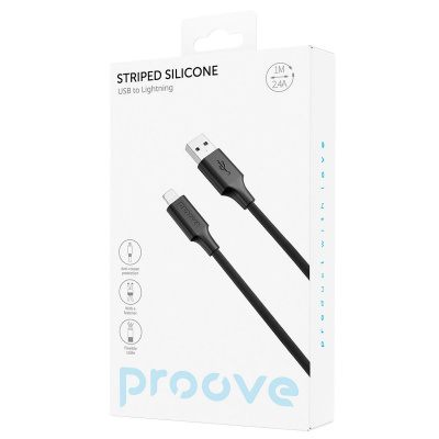 Кабель Proove Striped Silicone USB to Lightning (1m) — Придбати в Україні