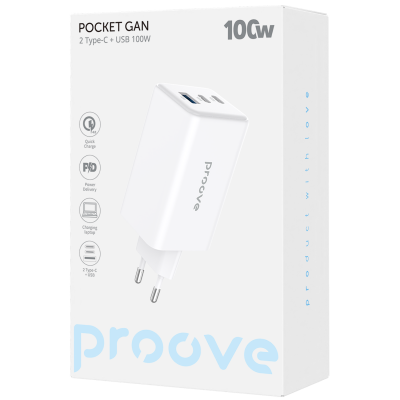 Купить СЗУ Proove Pocket GaN Max 100W (2Type-C + USB) 60069 - Ncase