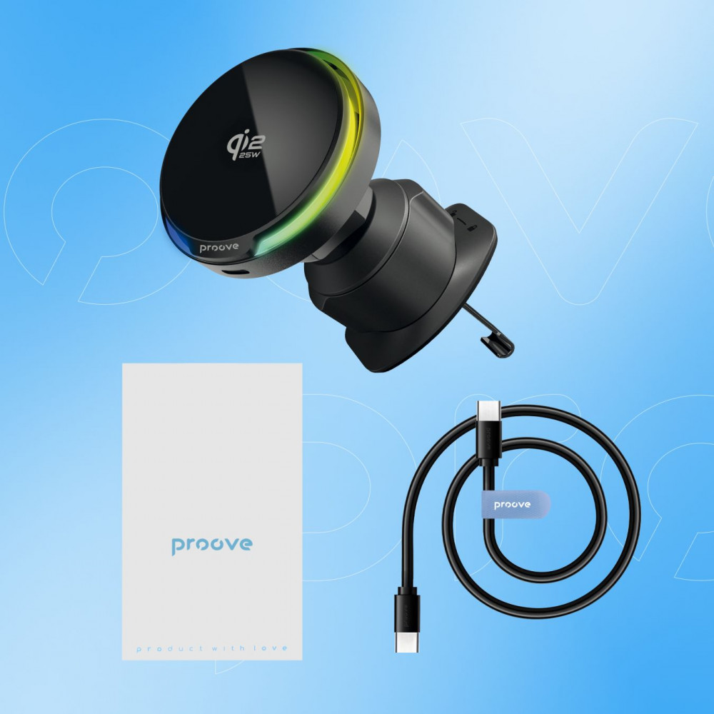 Автодержатель с Беспроводной Зарядкой Proove Spark Qi2.2 25W - фото 7