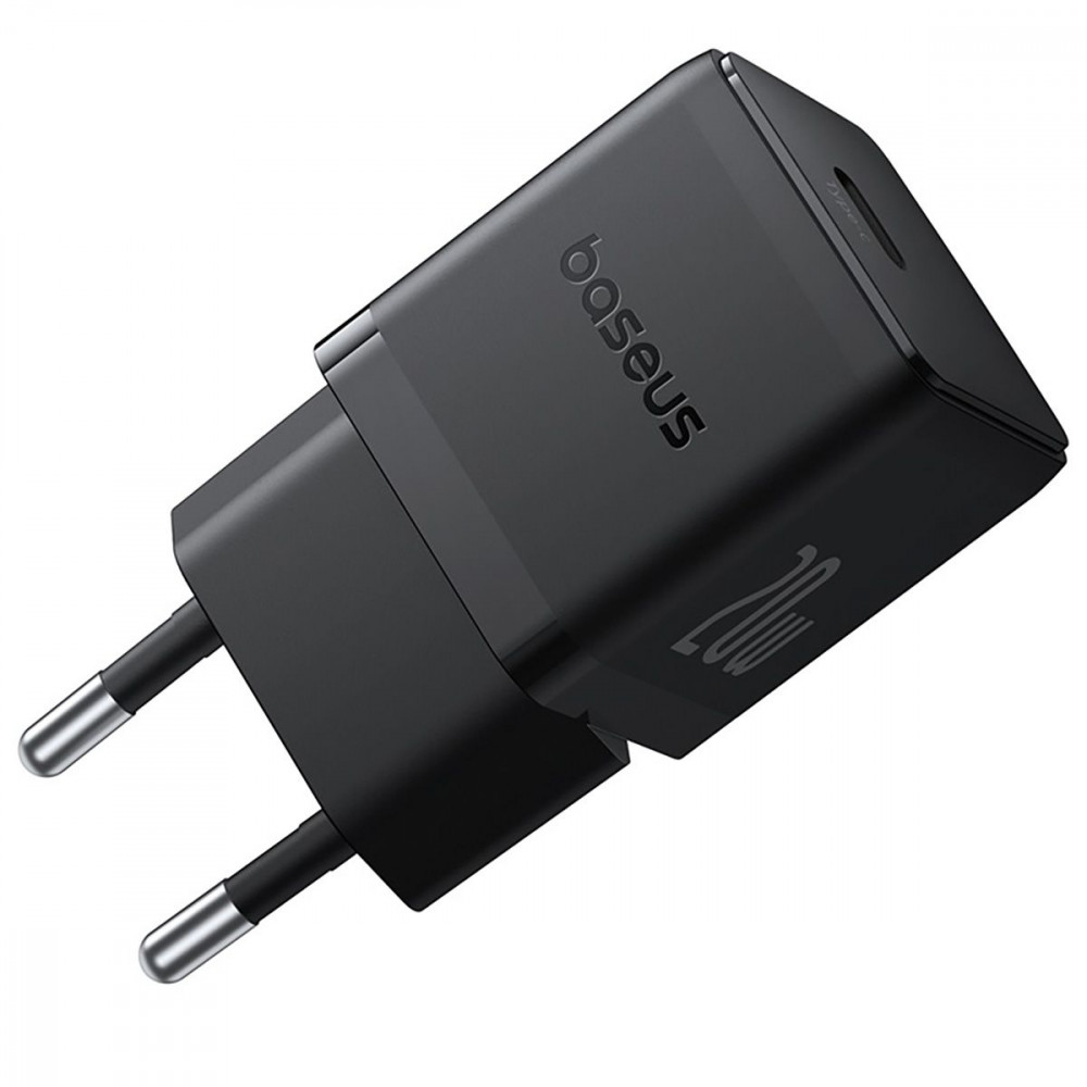 МЗП Baseus Palm Fast Charger 20W (Type-C) + Кабель Type-C to Lightning 20W (1m) black (E0116401) Чорний на малюнкі №7