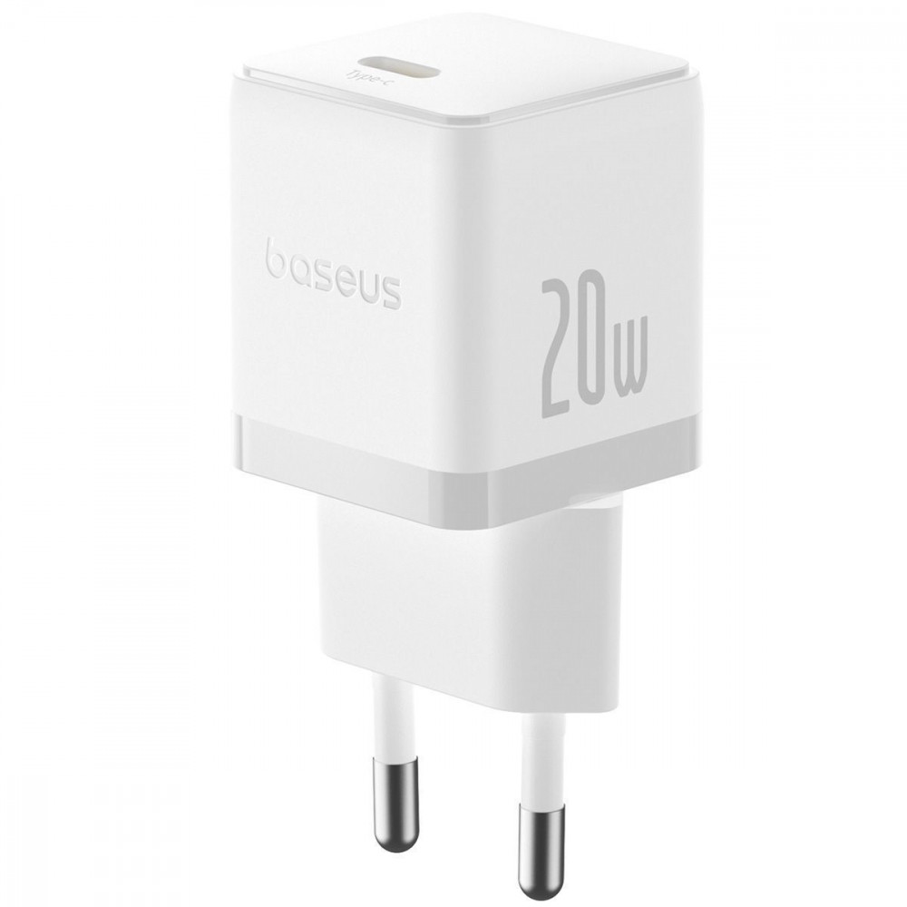 МЗП Baseus Palm Fast Charger 20W (Type-C) + Кабель Type-C to Lightning 20W (1m) white (E0116400) Білий на малюнкі №1