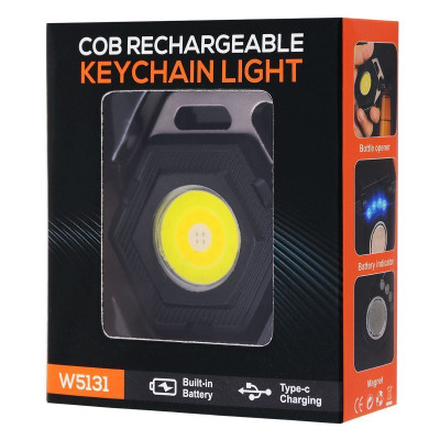Акумуляторний LED ліхтарик W5131 з Type-C (7 режимів, шнур, магніт) — Придбати в Україні
